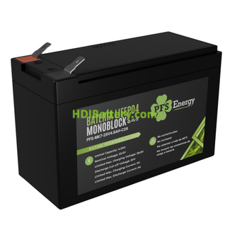 Batera de LiFePO4 PFS Energy 25.6V 4.5Ah | PFS-MK7-25V4.5Ah-C26